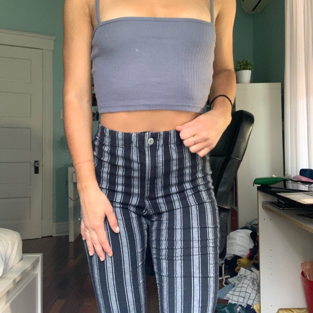 brandy melville striped tilden pants